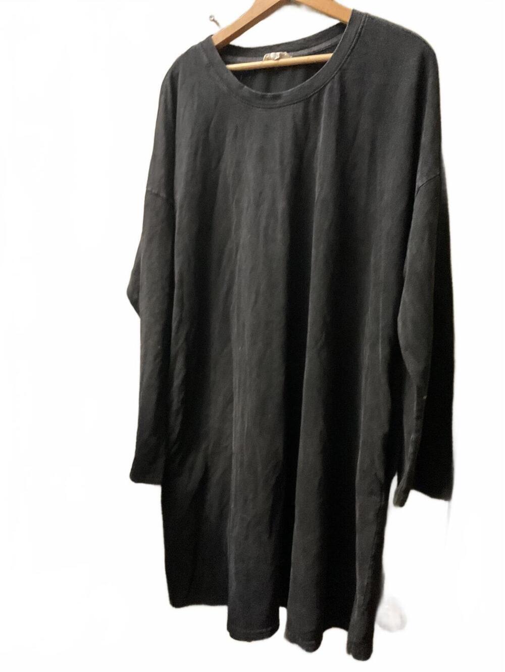 Cotton Bleu Black Long Sleeve Cotton Dress Size 1X with Pockets
